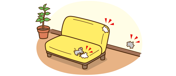 家のいたるところに穴が