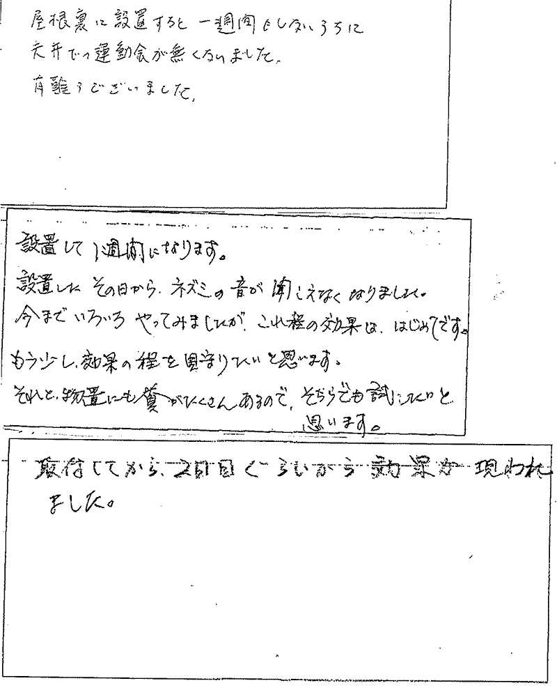 ねずみ駆除体験談